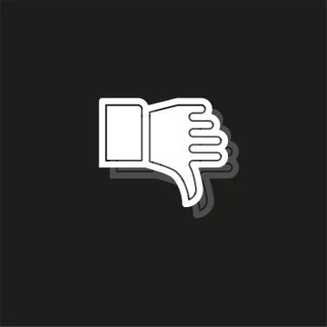 Dislike hand thumb down illustration vector symbol sign gesture Stock Illustration