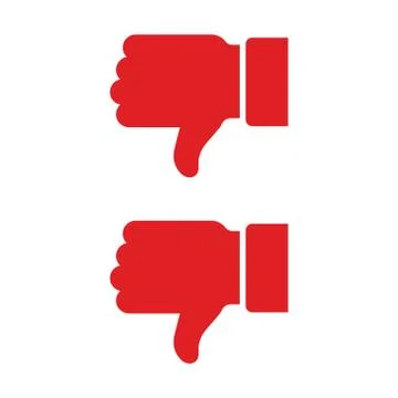 Dislike hand thumb down. Thumb up symbol, finger up icon. like and dislike ic Stock Illustration