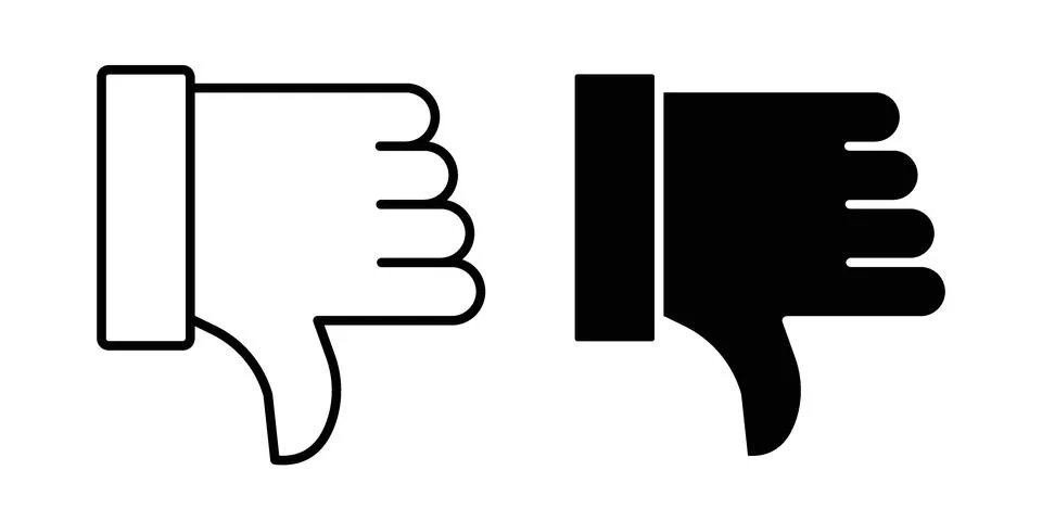 Dislike icon bundle for website design projects Stock Illustration