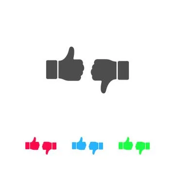 Dislike like icon flat Stock Illustration