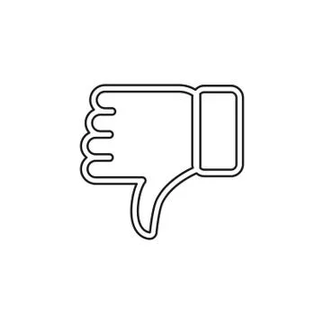Dislike icon - thumb down button, bad symbol Stock Illustration