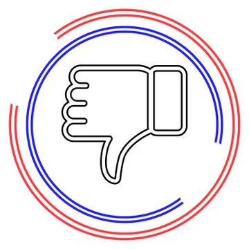 Dislike icon - thumb down button, bad symbol Stock Illustration