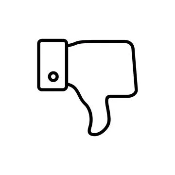 Dislike icon vector. dislike sign and symbol. Hand with thumb down Stock Illustration