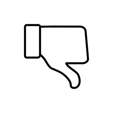 Dislike icon vector. dislike sign and symbol. Hand with thumb down Stock Illustration