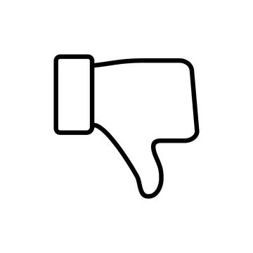 Dislike icon vector. dislike sign and symbol. Hand with thumb down Stock Illustration