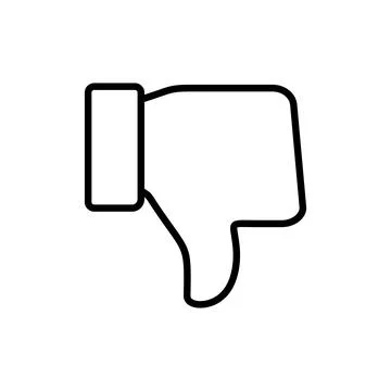 Dislike icon vector. dislike sign and symbol. Hand with thumb down Stock Illustration