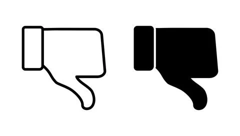 Dislike icon vector. dislike sign and symbol. Hand with thumb down Stock Illustration