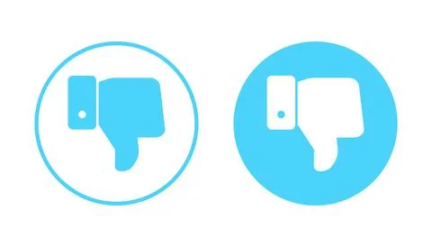 Dislike icon vector. dislike sign and symbol. Hand with thumb down Stock Illustration