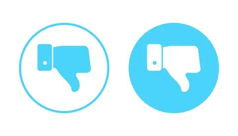 Dislike icon vector. dislike sign and symbol. Hand with thumb down Stock Illustration