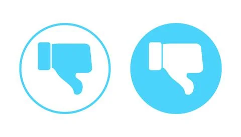 Dislike icon vector. dislike sign and symbol. Hand with thumb down Stock Illustration