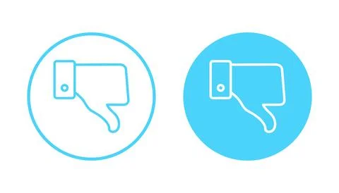 Dislike icon vector. dislike sign and symbol. Hand with thumb down Stock Illustration