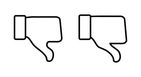 Dislike icon vector. dislike sign and symbol. Hand with thumb down Stock Illustration