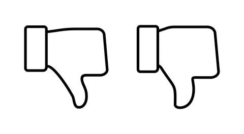Dislike icon vector. dislike sign and symbol. Hand with thumb down Stock Illustration
