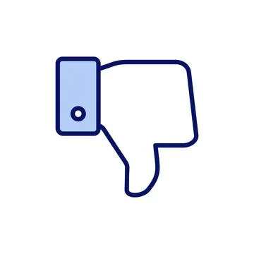 Dislike icon vector. dislike sign and symbol. Hand with thumb down Ilustración de archivo