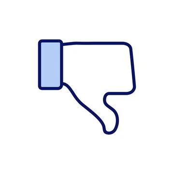 Dislike icon vector. dislike sign and symbol. Hand with thumb down Ilustración de archivo