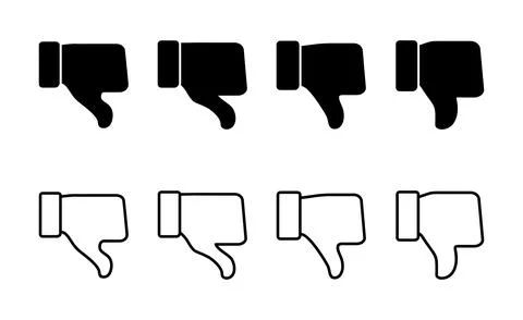 Dislike icon vector. dislike sign and symbol. Hand with thumb down Stock Illustration