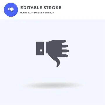 Dislike icon vector, filled flat sign, solid pictogram isolated on white, logo Stock Illustration