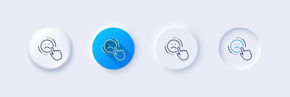 Dislike line icon. Negative feedback rating sign. Line icons. Vector Stock Illustration