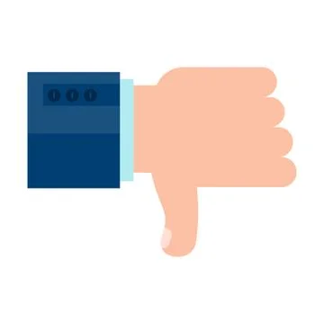 Dislike man hand Stock Illustration