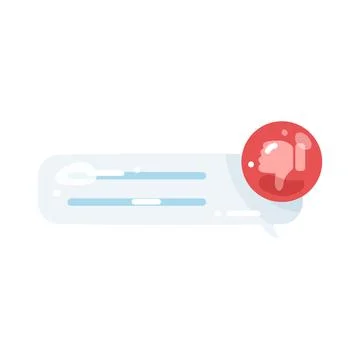 Dislike message Stock Illustration