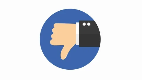 Dislike motion 4k video on white background Видео 124488853