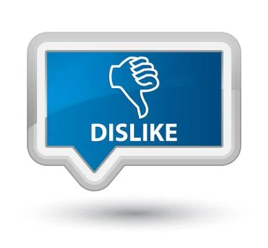 Dislike prime blue banner button Stock Illustration