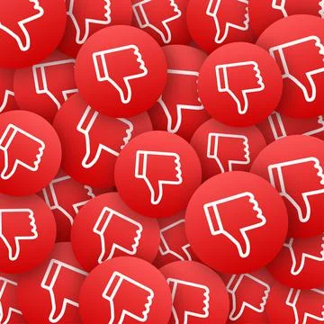 Dislike round sticker pattern. Social network post. Social media like. Motion Stock Illustration