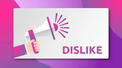 DISLIKE - SPEAKER CONCEPT Stock Illustration