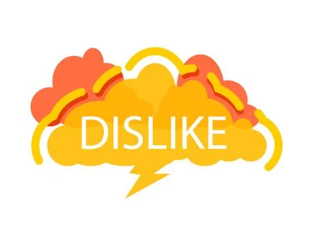 Dislike speech bubble with expression text Stock Illustration
