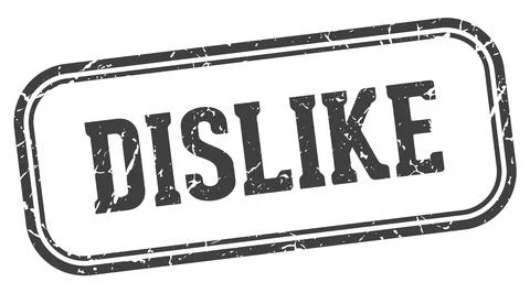 Dislike stamp. dislike rectangular stamp on white background Stock Illustration