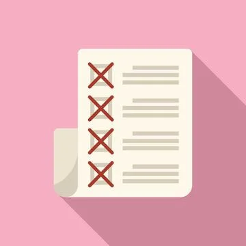 Dislike test icon flat vector. Social media Stock Illustration
