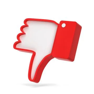Dislike thumb down social network symbol Illustrazione stock