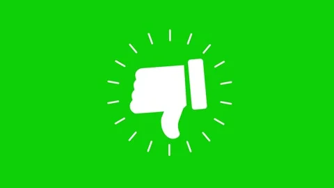 Dislike thumbs down negative feedback rating animation Stock Footage 330538941