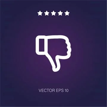 Dislike vector icon Stock Illustration