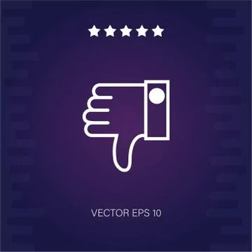 Dislike vector icon Stock Illustration