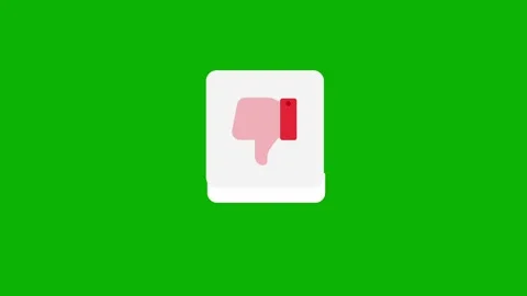 Disliked Icon Click with mouse cursor on computer screen. 4K Animation. Stock Footage 256642533