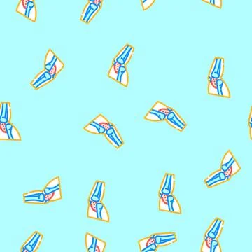 Dislocated joint fracture vector seamless pattern 库存插图