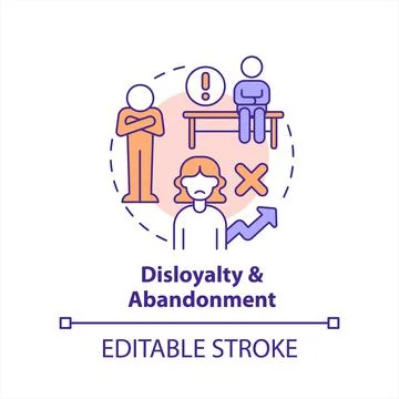 Disloyalty and abandonment concept icon Stock Illustration