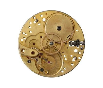 Dismantled clockwork mechanism Foto stock