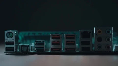 Dismantled computer. connectors USB Video stock 85301750