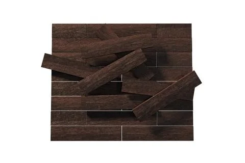 Dismantled parquet Stock Illustration