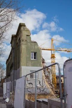 The dismantling of a building Stock Photos