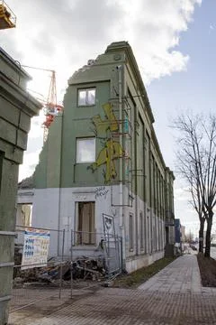 The dismantling of a building Stock Photos