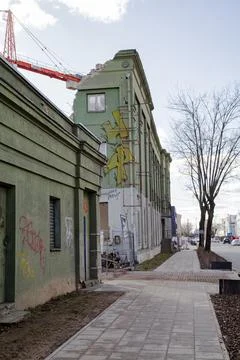 The dismantling of a building Stock Photos