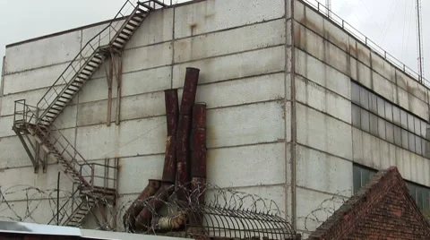 Dismantling of old structures Stock Footage 8658368