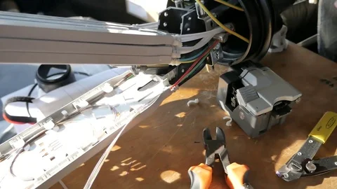 Dismantling the optical fiber coupler Stock Footage 73191116