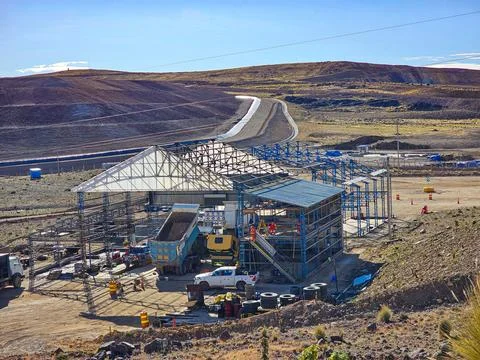 Dismantling process of metal structures Stock Photos