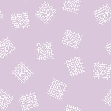 Dismantling wall line seamless pattern Stock Illustration