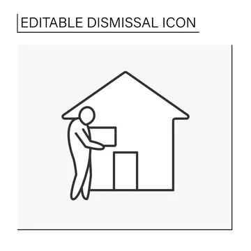 Dismiss line icon Ilustración de archivo