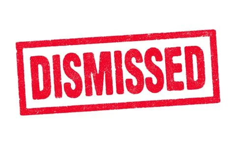 Dismissed red ink stamp Stock Illustration